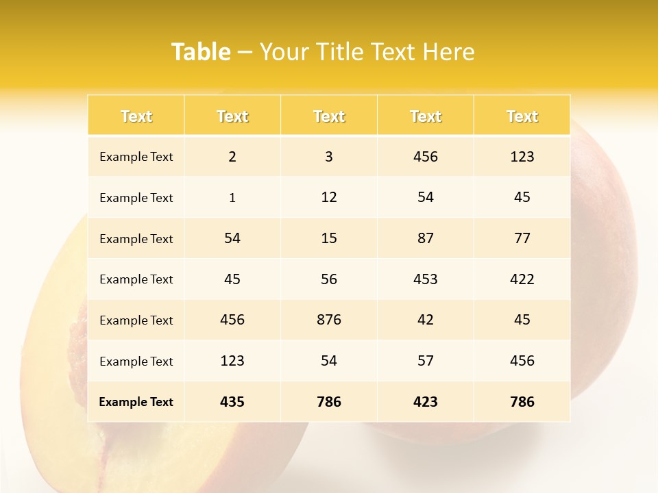Group Dessert Vegetarian PowerPoint Template