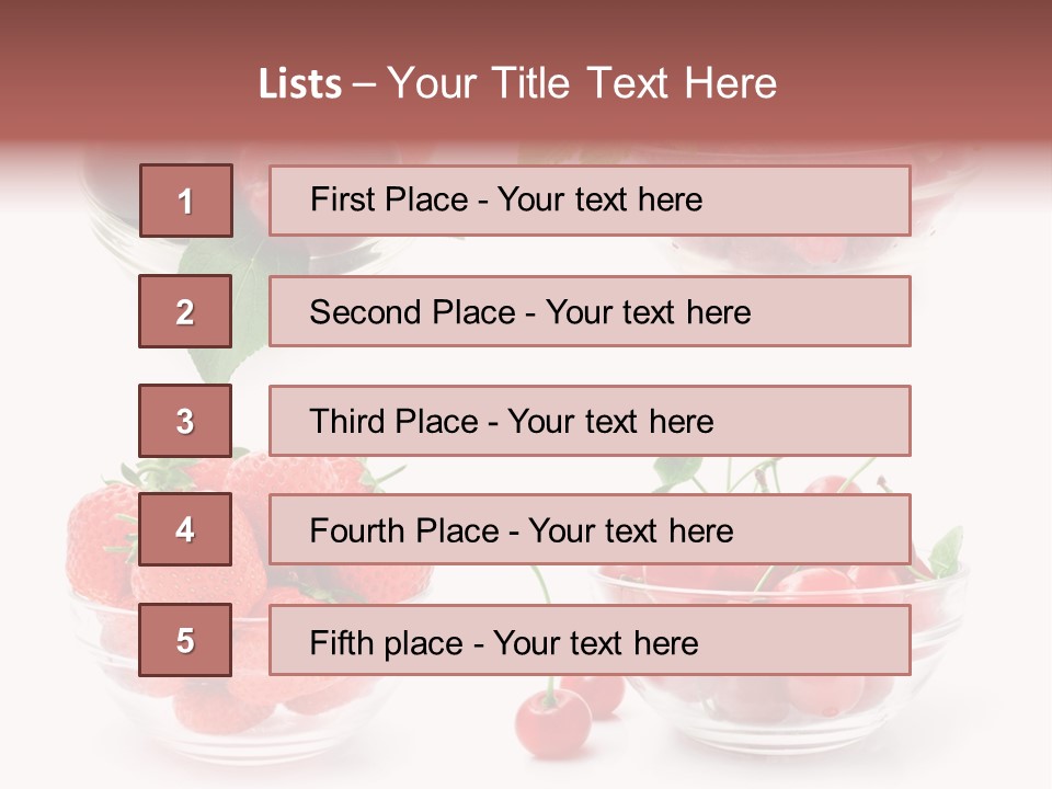 Group Berry Isolated PowerPoint Template