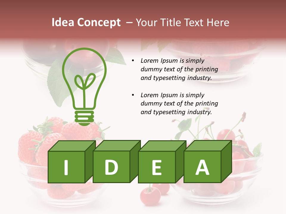 Group Berry Isolated PowerPoint Template