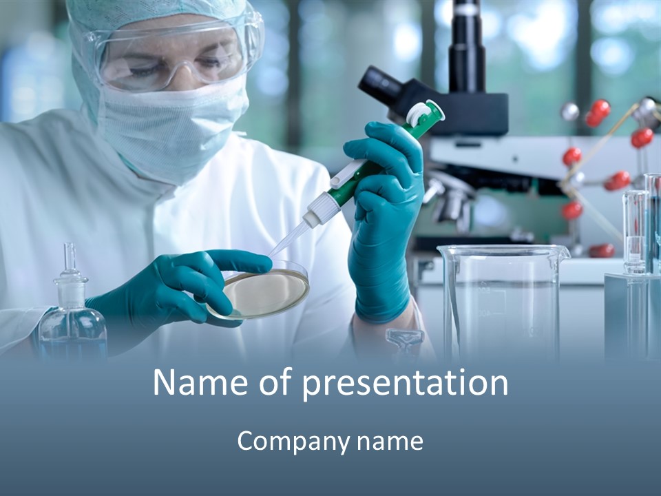 Scientist White Cure PowerPoint Template