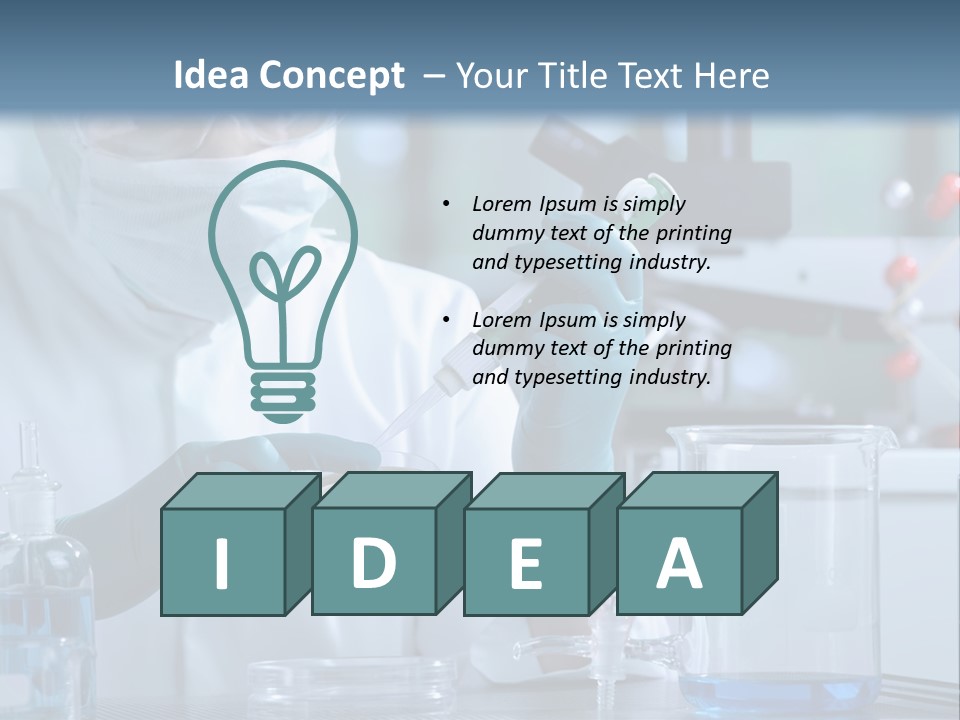 Scientist White Cure PowerPoint Template