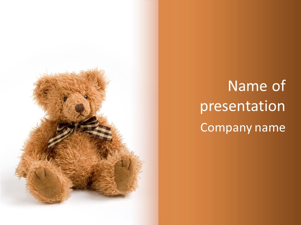 Soft Alone Bear PowerPoint Template