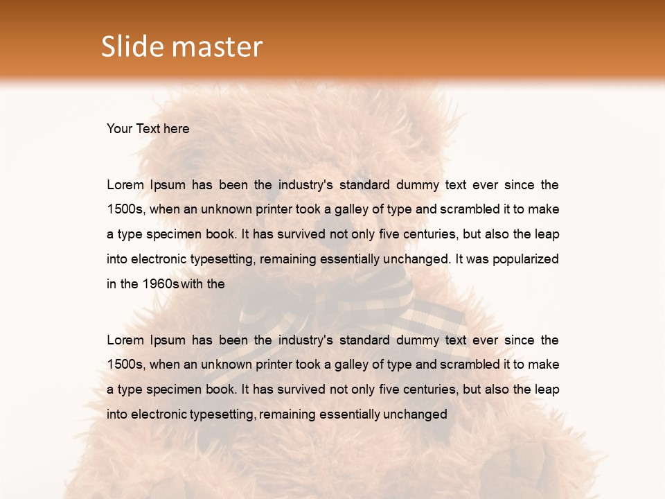 Soft Alone Bear PowerPoint Template