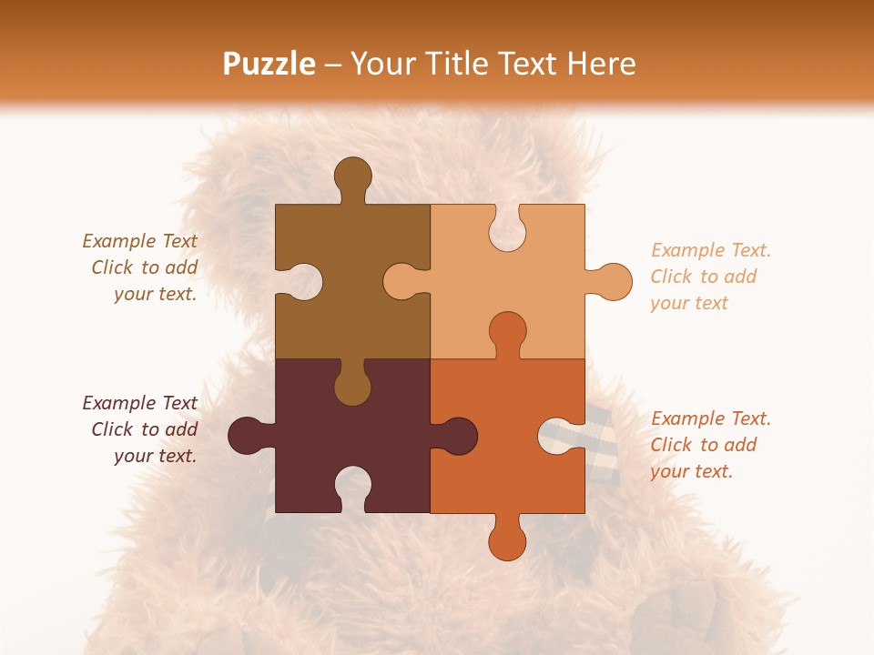 Soft Alone Bear PowerPoint Template