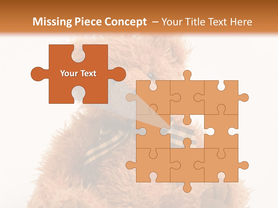 Soft Alone Bear PowerPoint Template