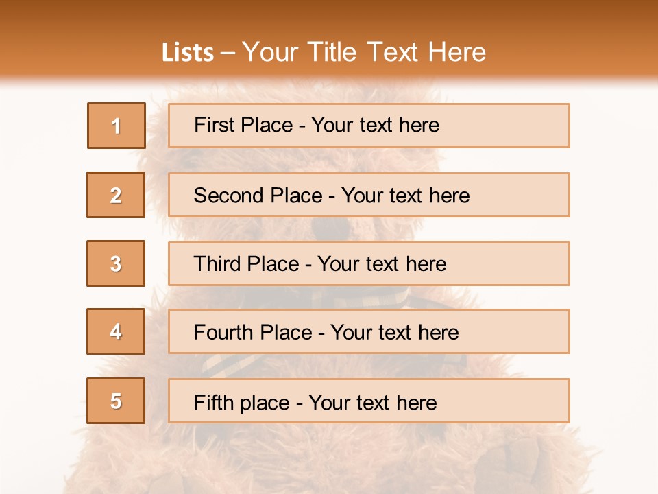 Soft Alone Bear PowerPoint Template