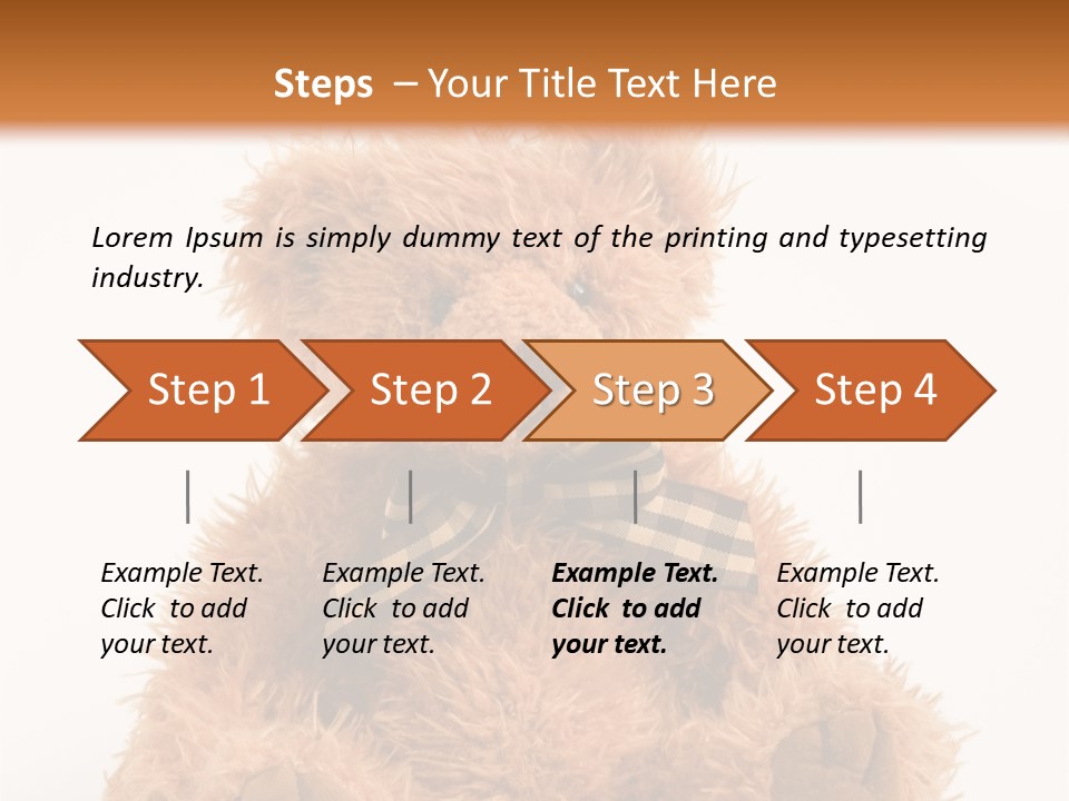 Soft Alone Bear PowerPoint Template