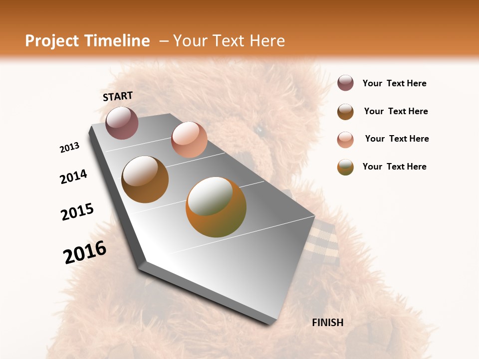 Soft Alone Bear PowerPoint Template