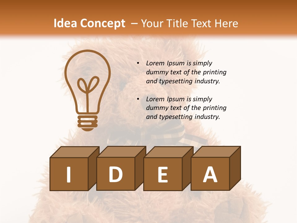 Soft Alone Bear PowerPoint Template