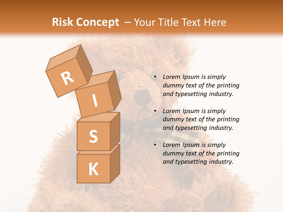 Soft Alone Bear PowerPoint Template