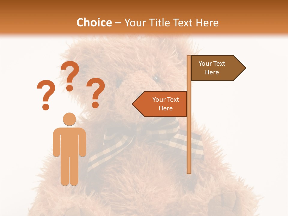Soft Alone Bear PowerPoint Template