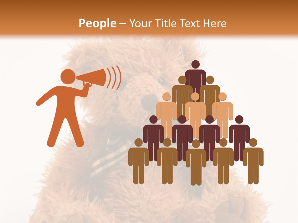 Soft Alone Bear PowerPoint Template