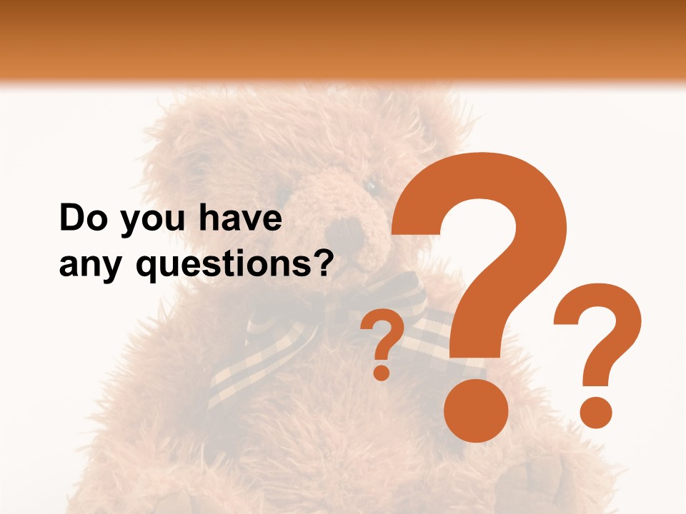 Soft Alone Bear PowerPoint Template