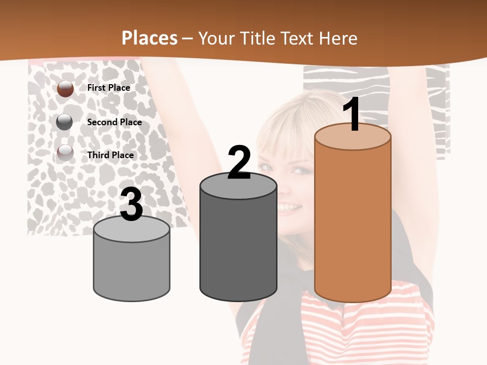 Female Joyful Blond PowerPoint Template