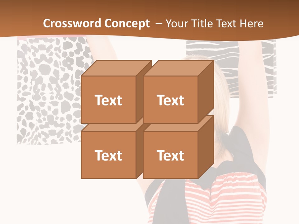 Female Joyful Blond PowerPoint Template