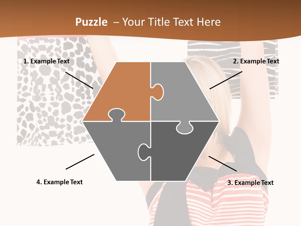 Female Joyful Blond PowerPoint Template