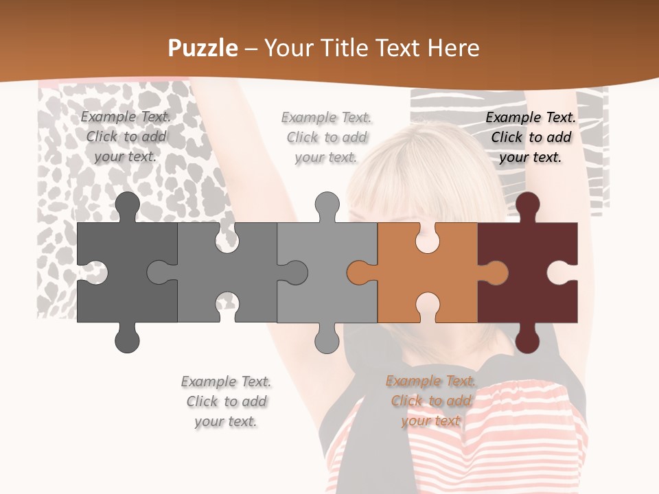 Female Joyful Blond PowerPoint Template