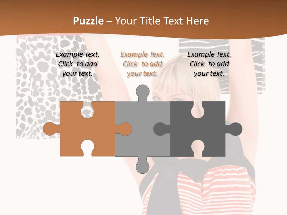 Female Joyful Blond PowerPoint Template