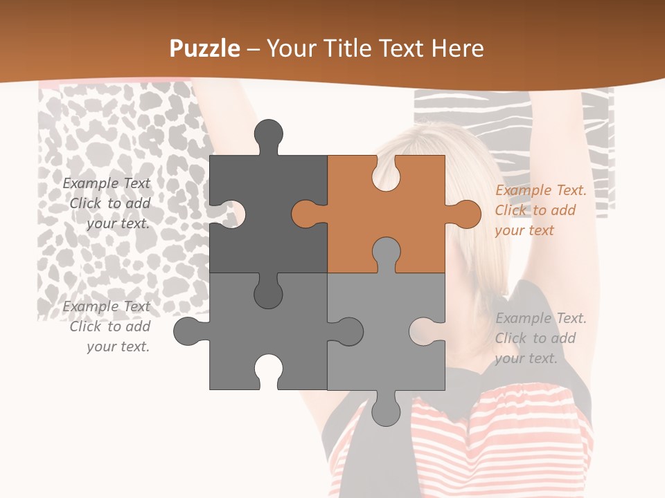 Female Joyful Blond PowerPoint Template