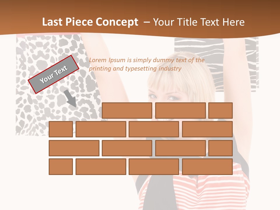 Female Joyful Blond PowerPoint Template