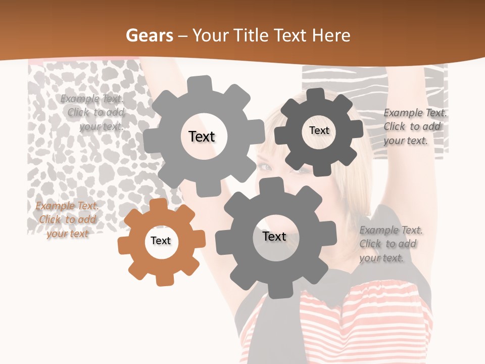 Female Joyful Blond PowerPoint Template