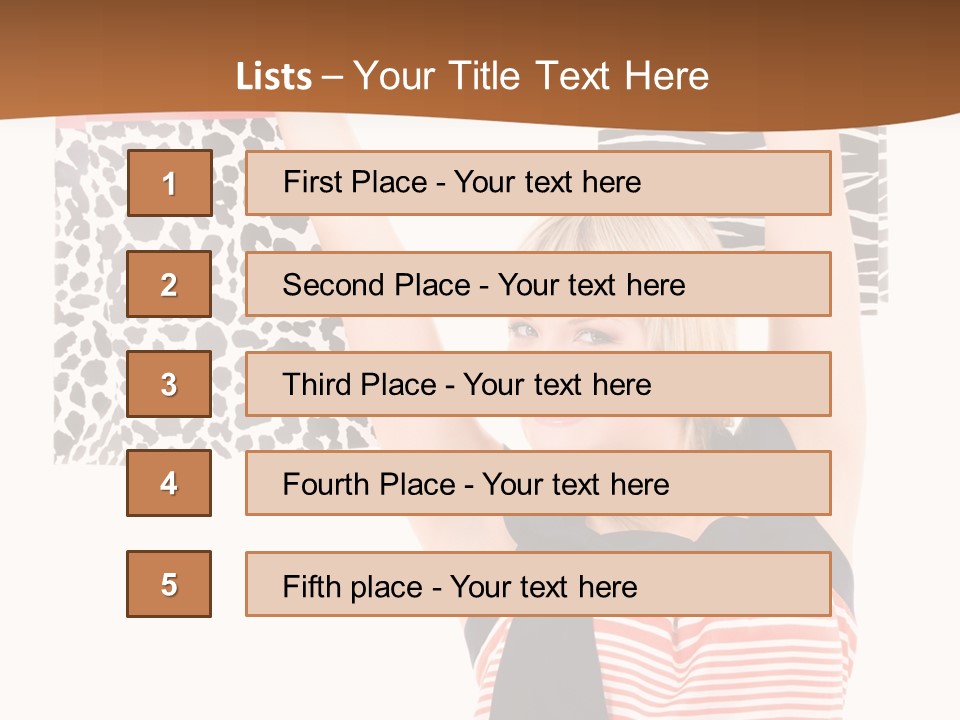 Female Joyful Blond PowerPoint Template