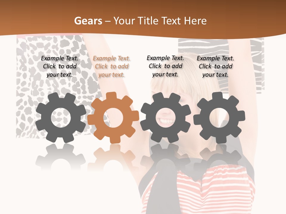 Female Joyful Blond PowerPoint Template