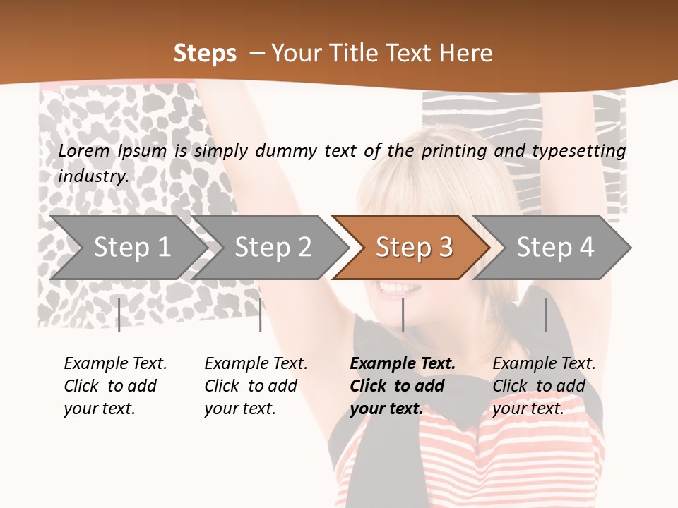 Female Joyful Blond PowerPoint Template