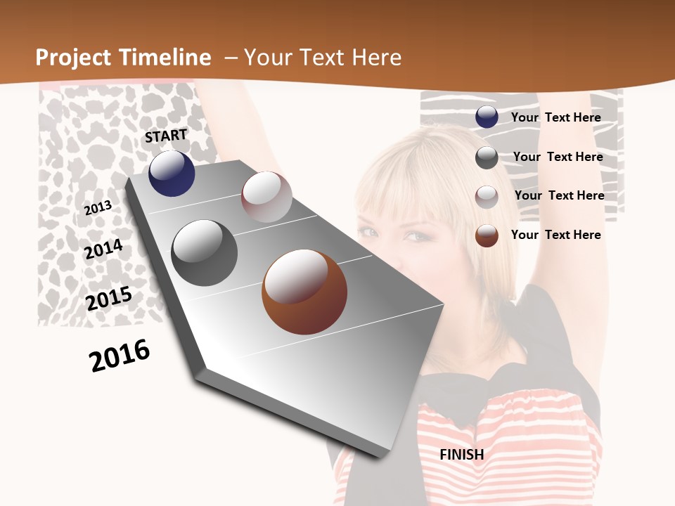 Female Joyful Blond PowerPoint Template