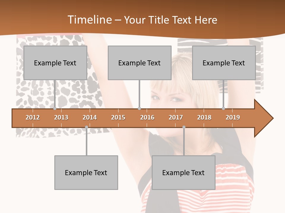 Female Joyful Blond PowerPoint Template