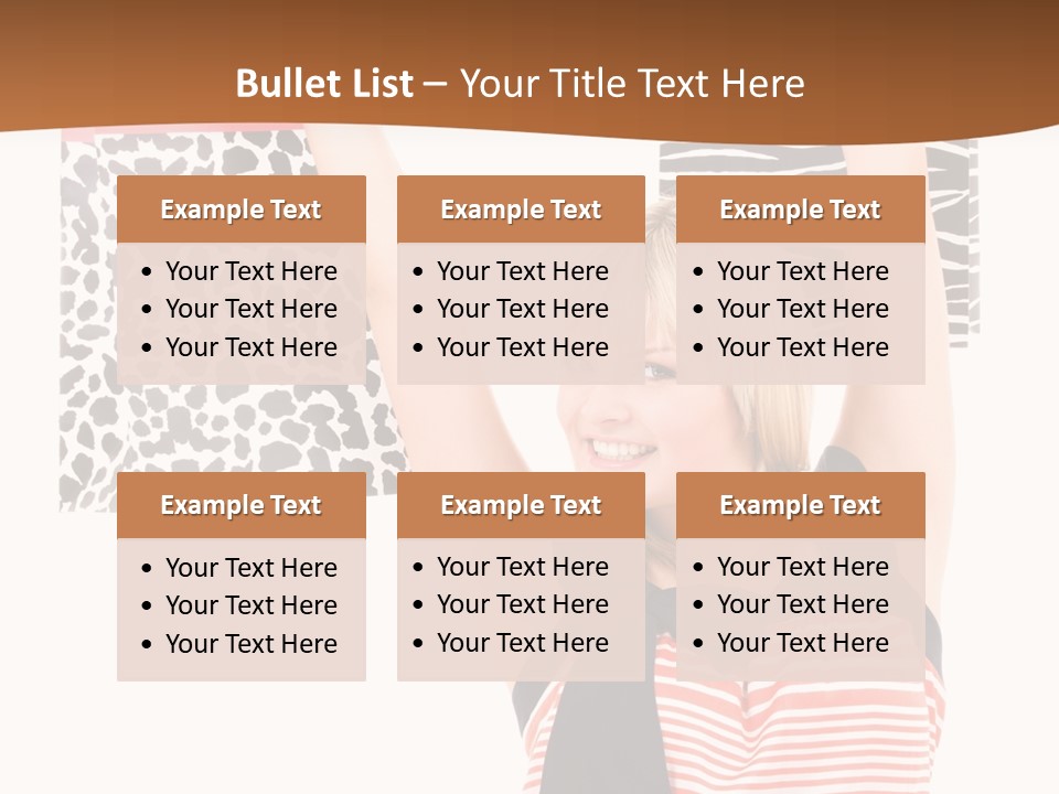 Female Joyful Blond PowerPoint Template