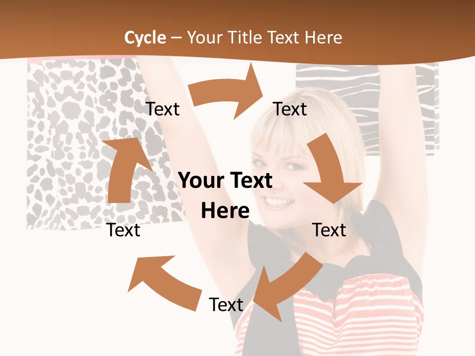 Female Joyful Blond PowerPoint Template