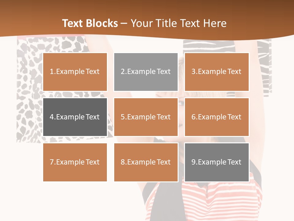 Female Joyful Blond PowerPoint Template