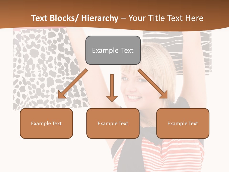 Female Joyful Blond PowerPoint Template