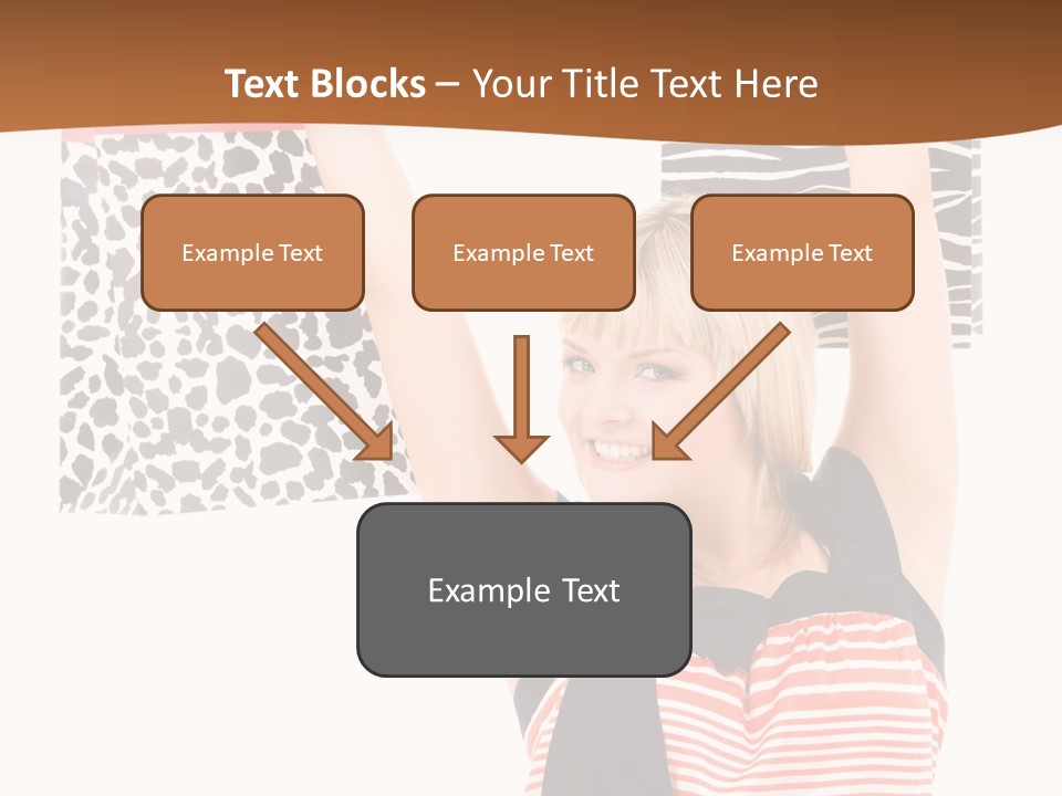 Female Joyful Blond PowerPoint Template