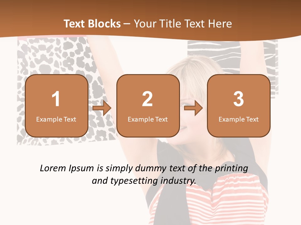 Female Joyful Blond PowerPoint Template