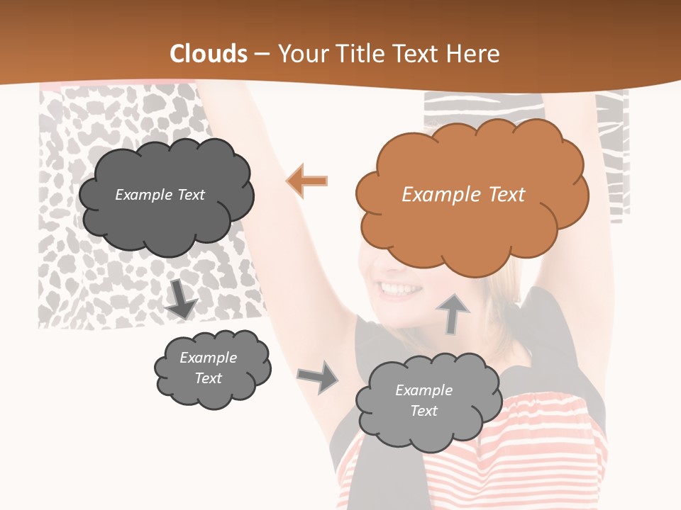 Female Joyful Blond PowerPoint Template