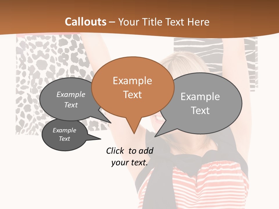 Female Joyful Blond PowerPoint Template