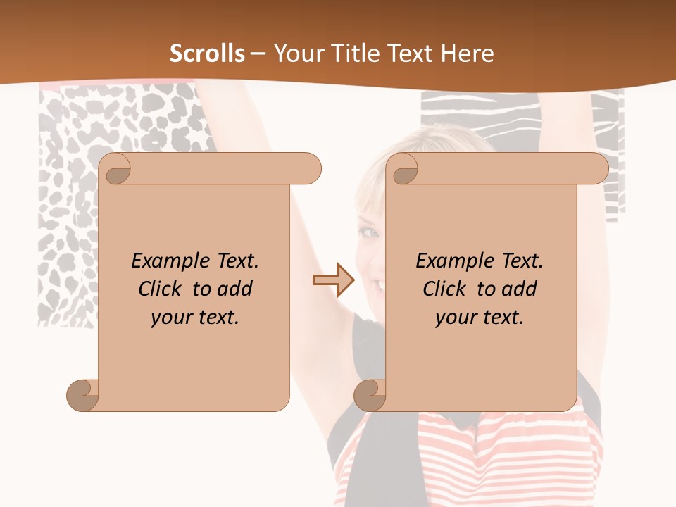 Female Joyful Blond PowerPoint Template