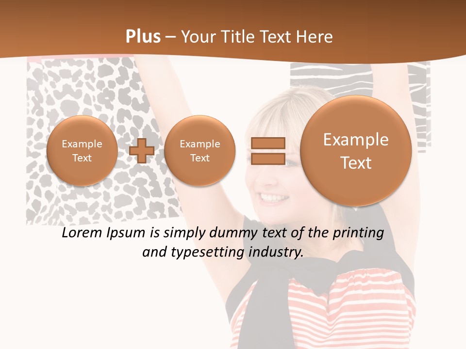 Female Joyful Blond PowerPoint Template