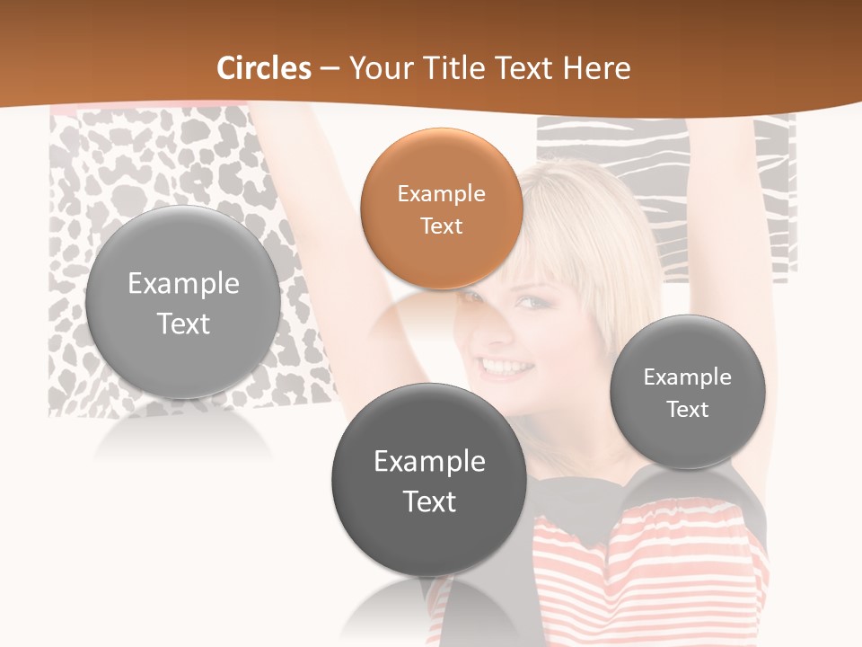 Female Joyful Blond PowerPoint Template
