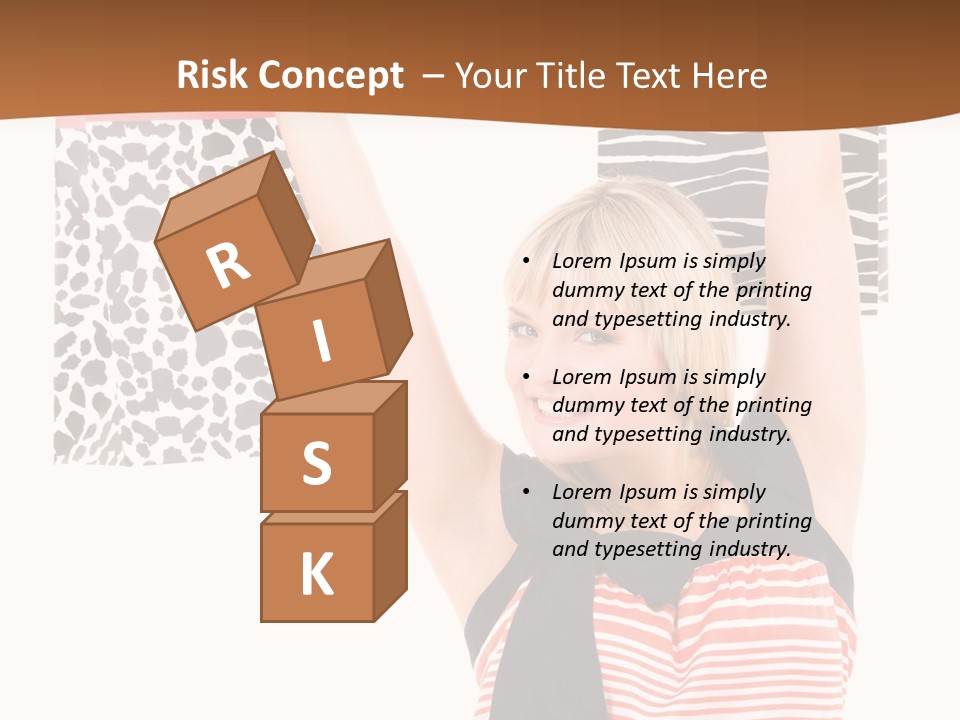 Female Joyful Blond PowerPoint Template