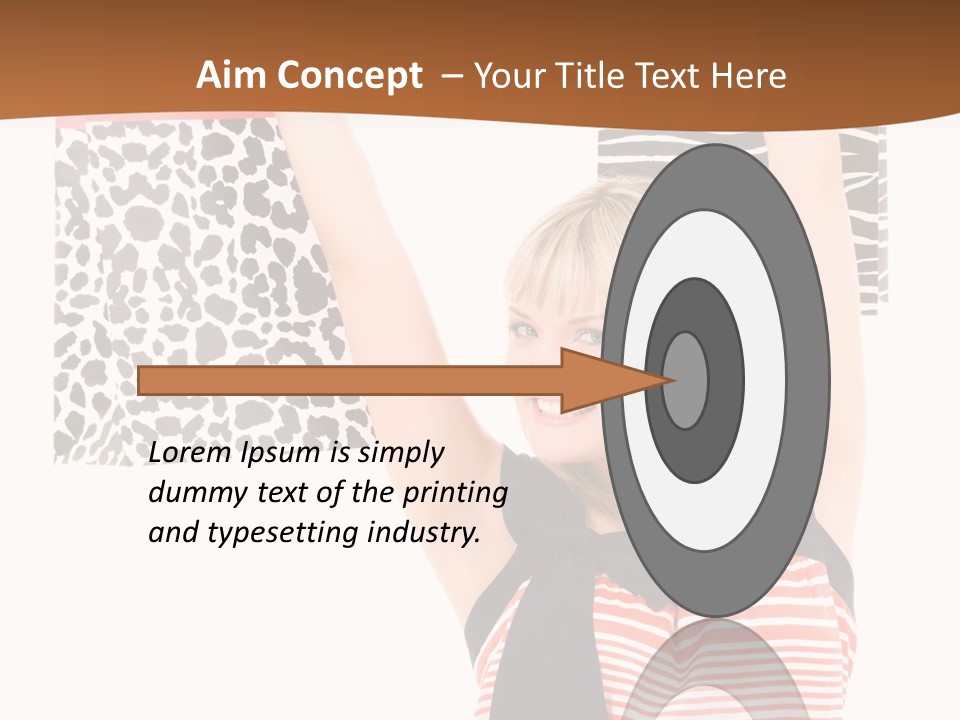 Female Joyful Blond PowerPoint Template