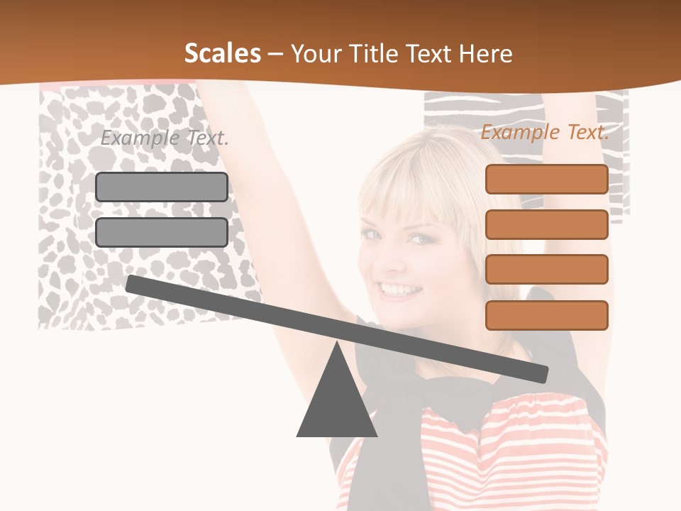 Female Joyful Blond PowerPoint Template