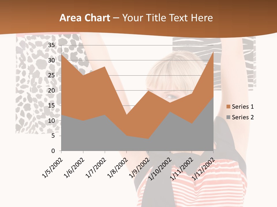 Female Joyful Blond PowerPoint Template