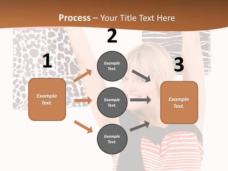 Female Joyful Blond PowerPoint Template