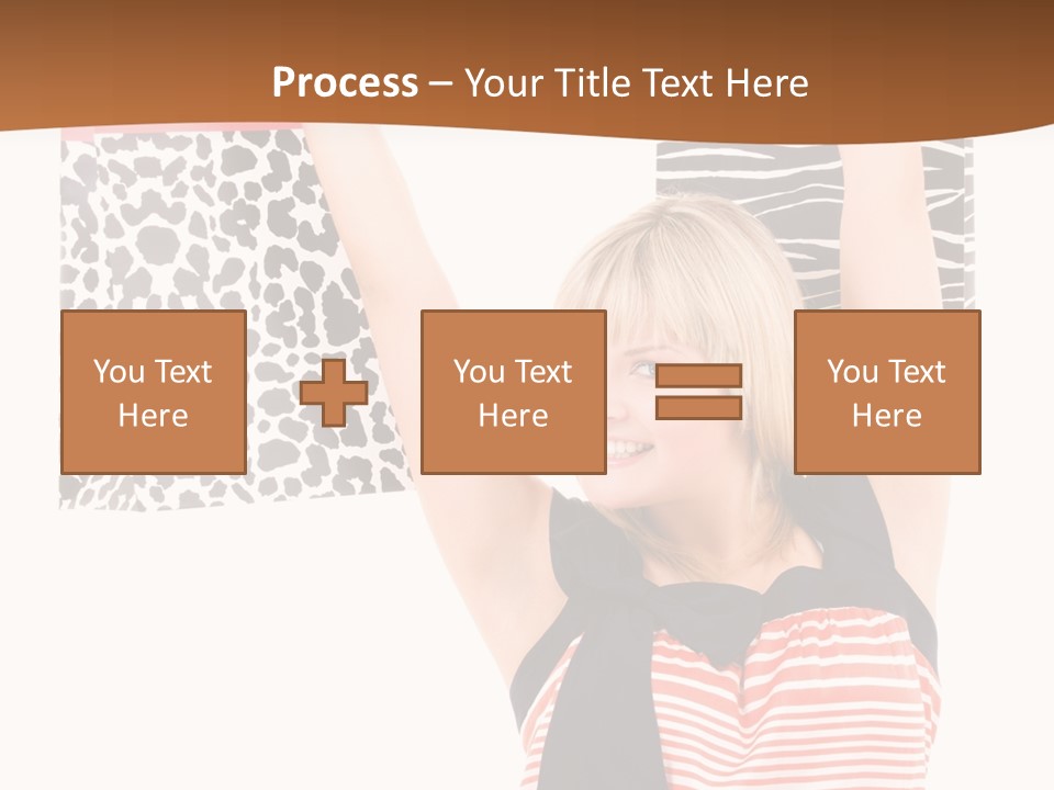 Female Joyful Blond PowerPoint Template