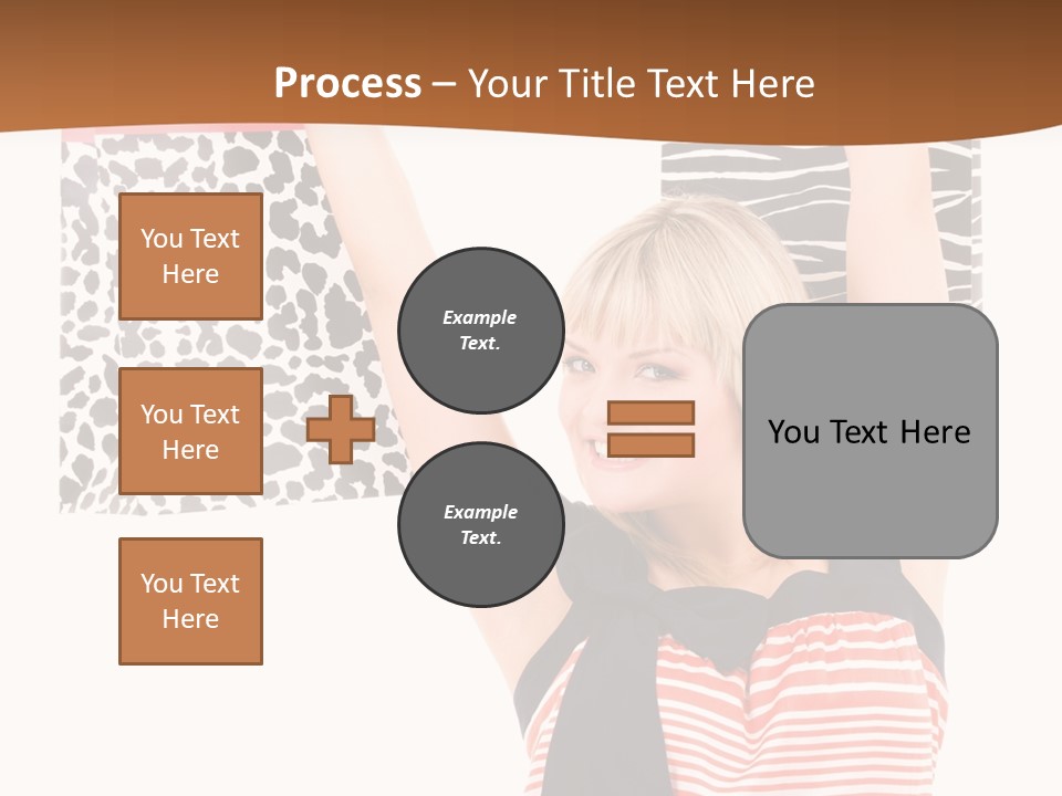 Female Joyful Blond PowerPoint Template
