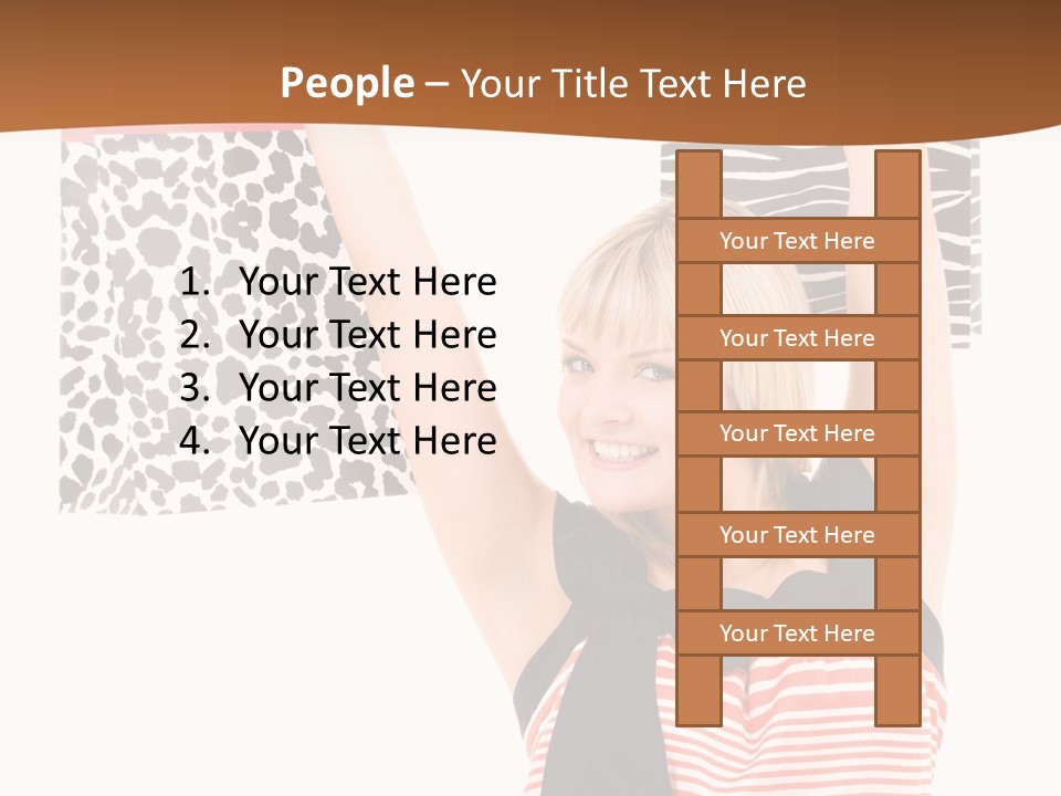 Female Joyful Blond PowerPoint Template