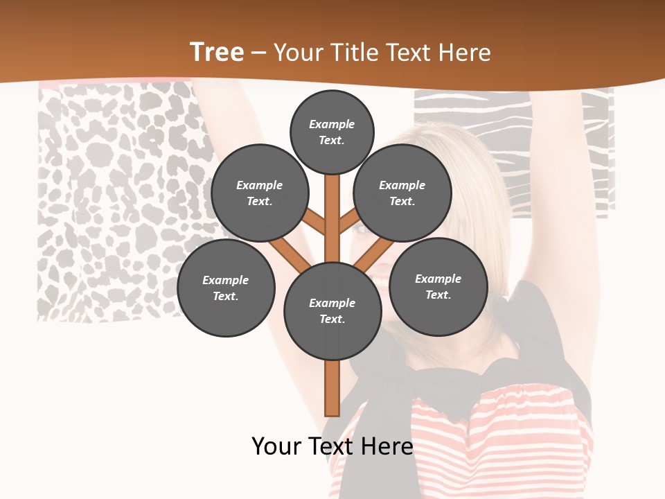 Female Joyful Blond PowerPoint Template